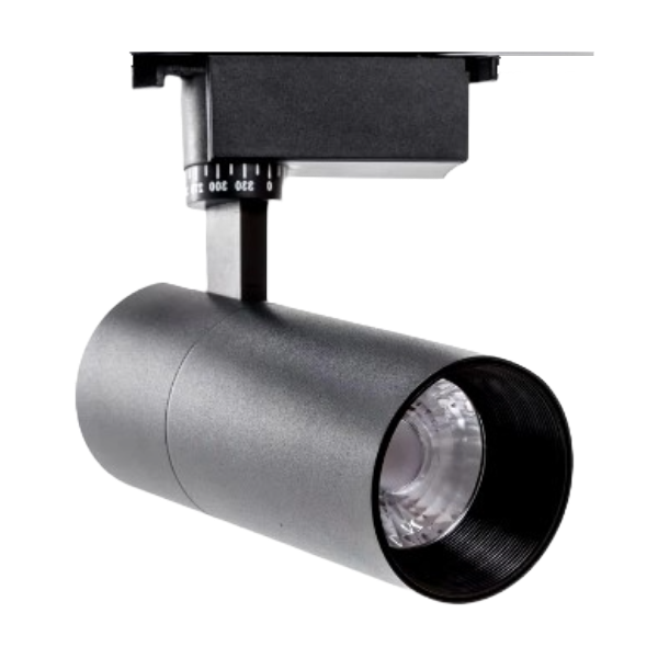 Foco Riel LED COB 20W Negro Tricolor CCT