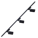 Lámpara Riel Negra 1MT con 3 Focos Stretto GU10