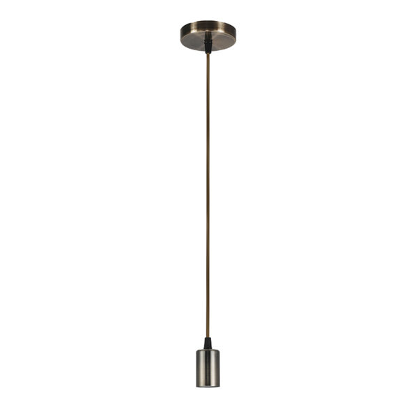 Soquete Colgante Vintage Bronce