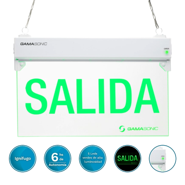 Señaletica Salida Emergencia LED Certificada