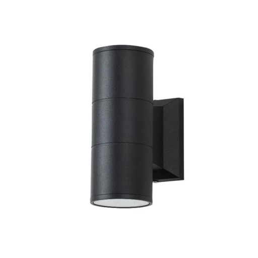 [MAT.35670] Aplique Muro Doble GU10 Negro IP44